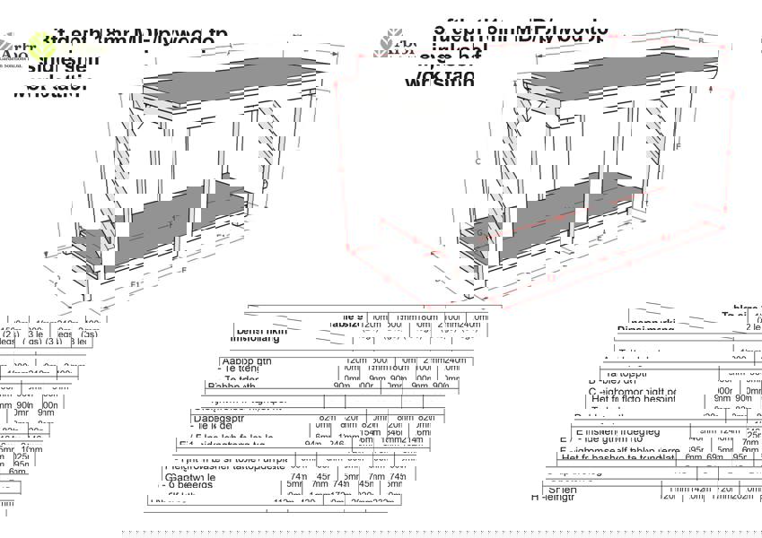 Arbor Garden Solutions Wooden Workbench MDF Top Depth-3ft