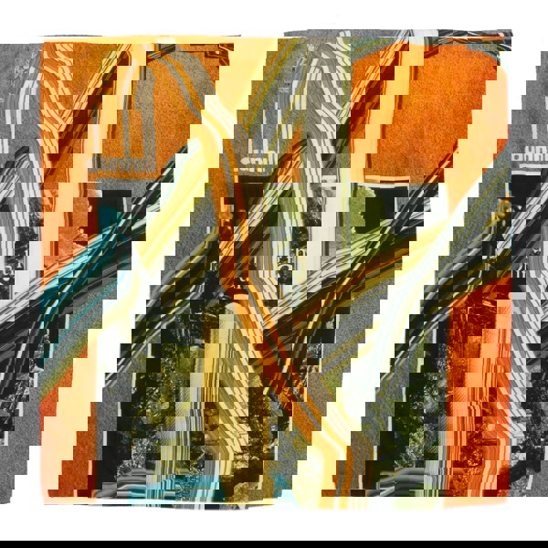 Dunhill square scarf in an abstract rollagas lighters pattern