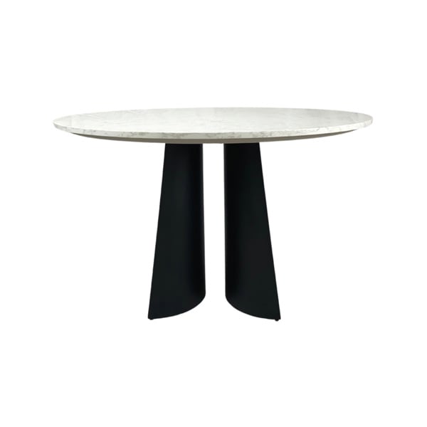 Rosemary Round Dining Table - Black & White Marble