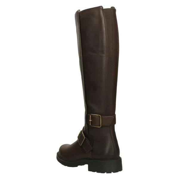 Clarks Ladies Clarks Buckle Detail Knee High Boots Orinoco2 Tall
