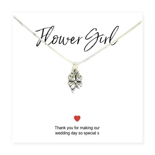 Aye Do Gifts Flower Girl Necklace & Thank You Gift Card