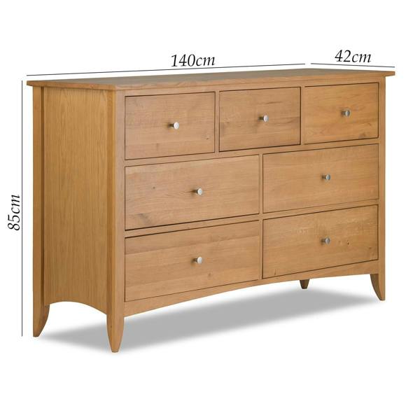 Statement Furniture Edward Hopper Large 3 Over 4 Chest of Drawers Assembled Wide Chest