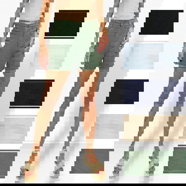 Paulo Due Women's Casual Turn Up Slim Fit Shorts