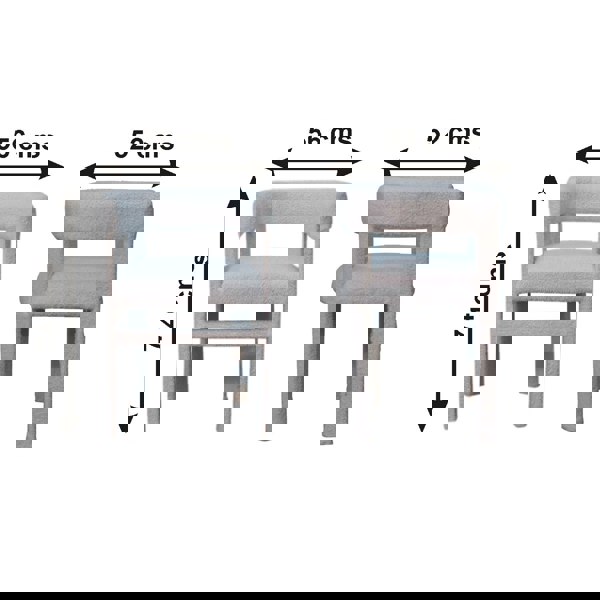 Artisan Furniture Solid Wood White Boucle Occasional Chair