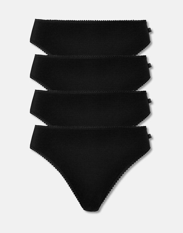 Multipack! 4 Pairs of Black High Leg Knickers for £24 - British Boxers