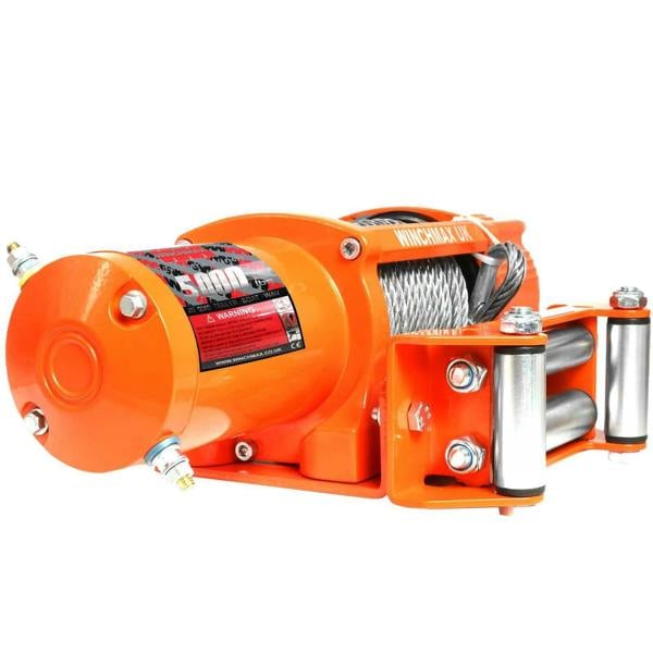 Winchmax 5,000lb (2,268kg) 12V Winch 152m x 63mm Steel Rope, 1/4 Inch Clevis Hook, Twin Remotes