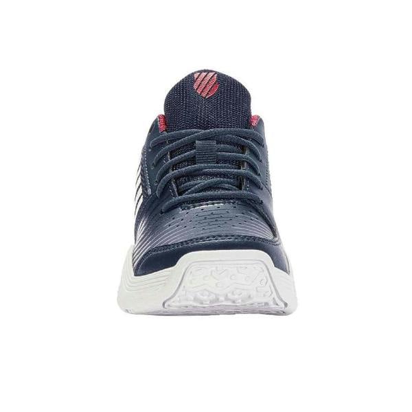 K-Swiss Childrens/Kids Court Express Omni Leather Tennis Shoes - Blue/White - 