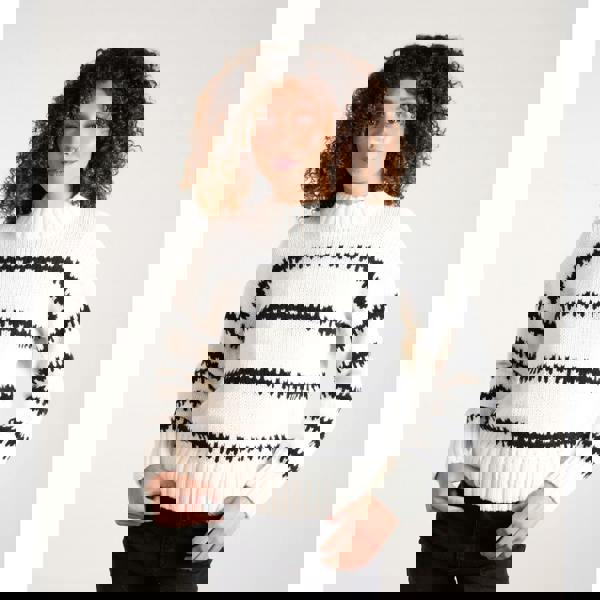 Blue Vanilla Abstract Stripe Jumper