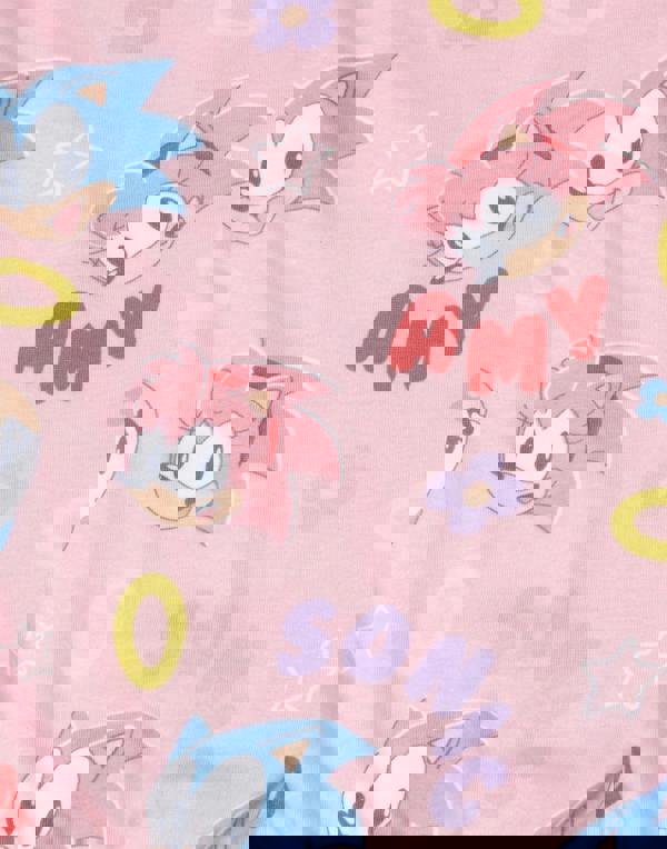 Sonic the Hedgehog Girls Pink Character Pastel Sleeveless Playsuit