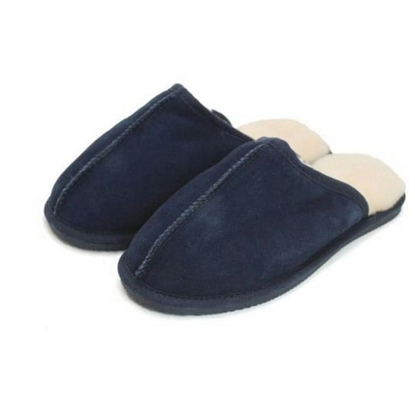 Eastern Counties Leather Unisex Adults Sheepskin Lined Mule Slippers - Navy