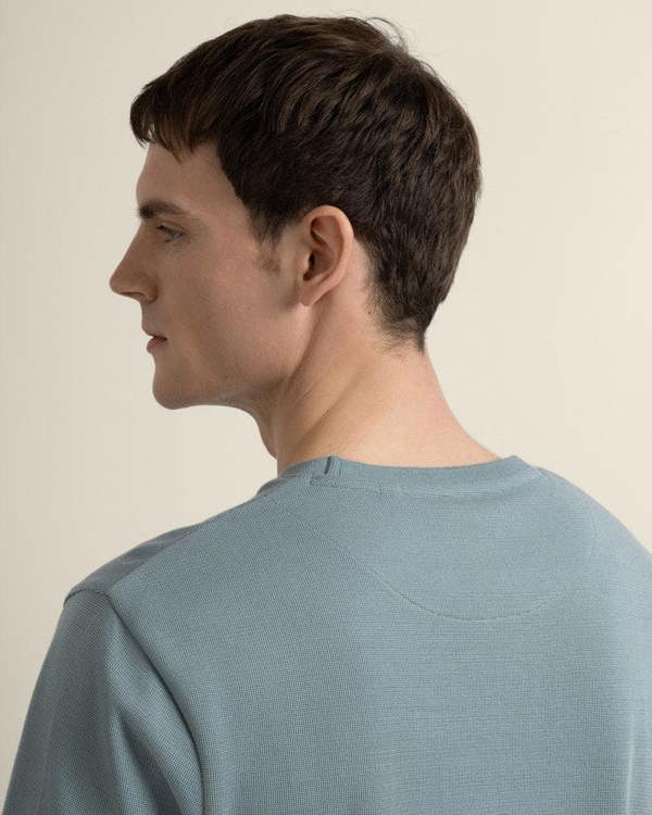 Larsson & Co Jeppe - Textured Panelled T-Shirt