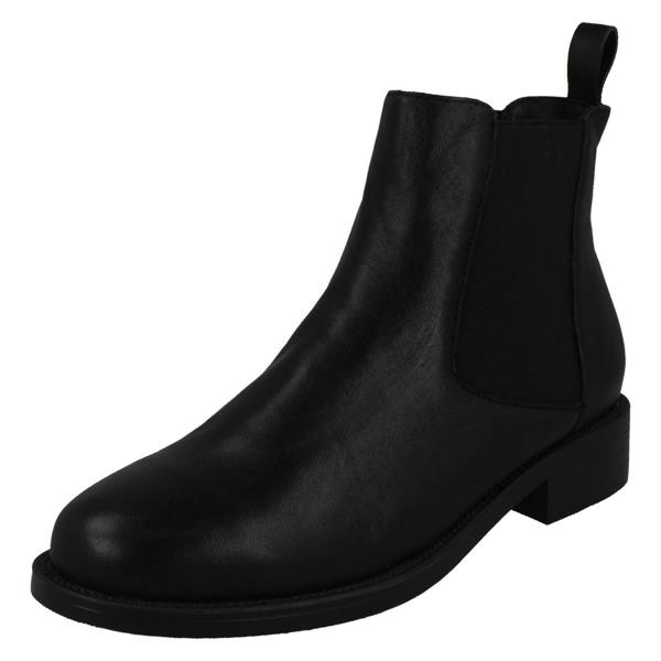 Spot On Ladies Spot On Leather Ankle Boots F50968