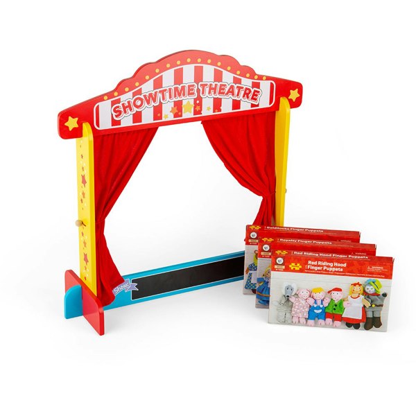 Bigjigs Toys BJB006 Puppet Theatre Bundle