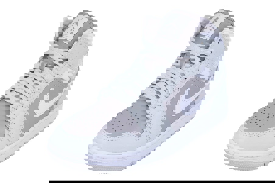 Nike Womens Air Jordan 1 Mid Trainers Bq6472  008 - Photon Dust White 008 - Photo 0