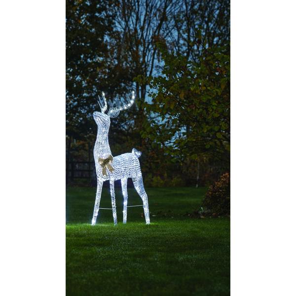 GlitterTwist Silver Reindeer 115cm LV