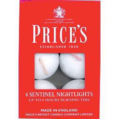 Prices Candles Sentinel Nightlights (Pack of 6) - White