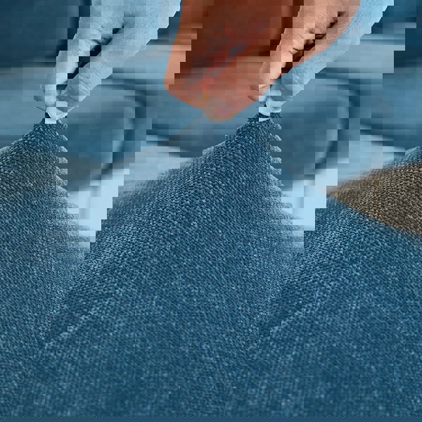 Anyhouz Anyseat Sofa Cover Dark Blue L-Shape Polyester Chenille Thick Stretchable Cushion For Living Room Normal Size Medium