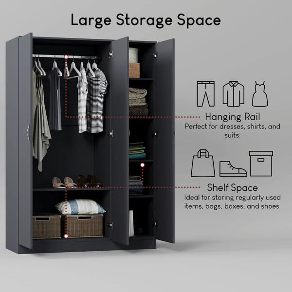 Vida Designs Riano 3 Door Wardrobe