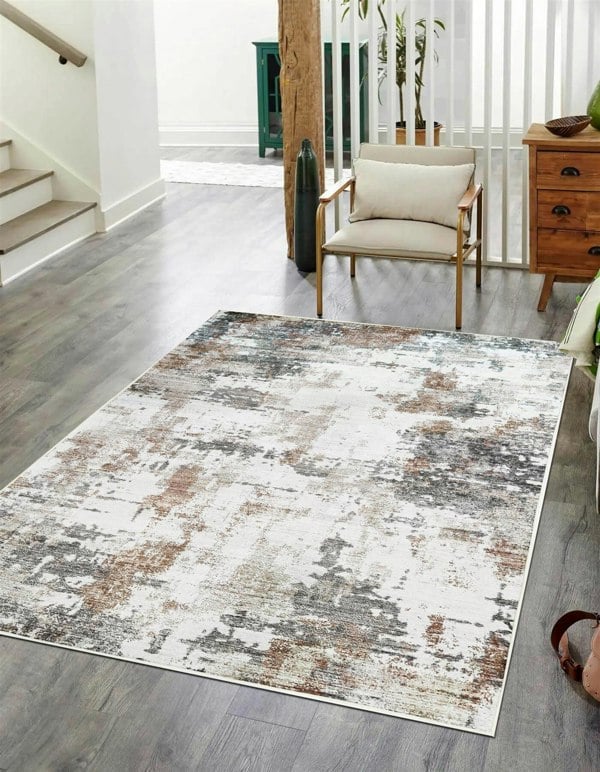 Tokyo Abstract Rust Rug | Luxurious Modern Decor | The Rugs