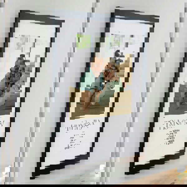 Personalised Memento Company Personalised Square Photo Upload Black Poster Frame