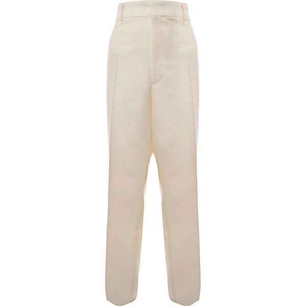 Valentino Garavani Mens Virgin Wool Suit Trousers in White