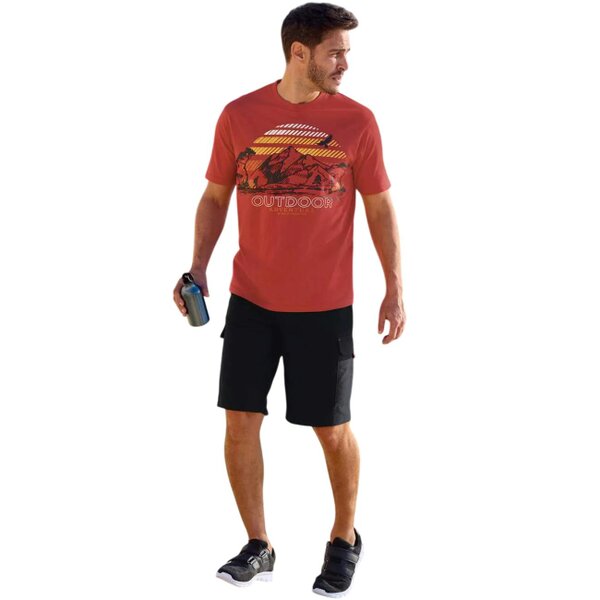 Atlas For Men Mens Microfibre Cargo Shorts - Black