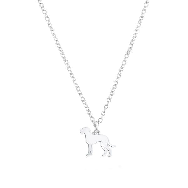 Mylee London Braque D'auvergne Silhouette Silver Necklace - Personalised