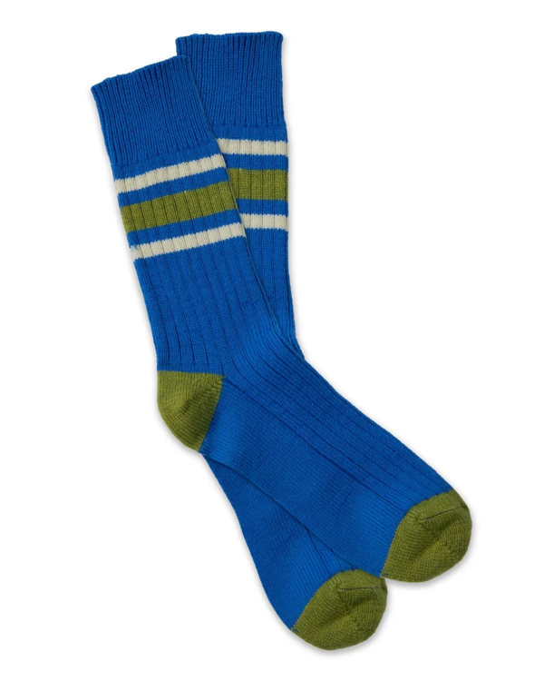 Peregrine Merino Wool Park Socks - Cobalt