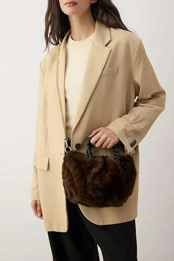 WOVCOR Fur Women's Shoulder and Handbag