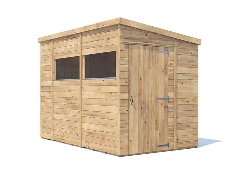 Dunster House Wooden Shed Garden Storage 1.8m x 3m (6' x 10') 15mm Walls Window Pent Roof, Overlord Modular