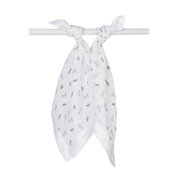 Lulujo - Muslin Security Comforter Blanket - Bunnies 2 Pack