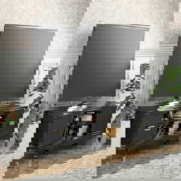 Dorel Home Westerleigh TV-Stand with Doors in Black