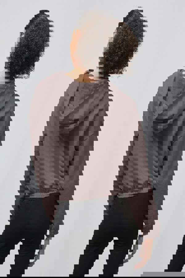 ENORSIA Jersey Hoodie With Elastic Waistband