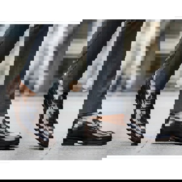 Dolcetto Men’s Faux Leather Slip On Penny Loafers