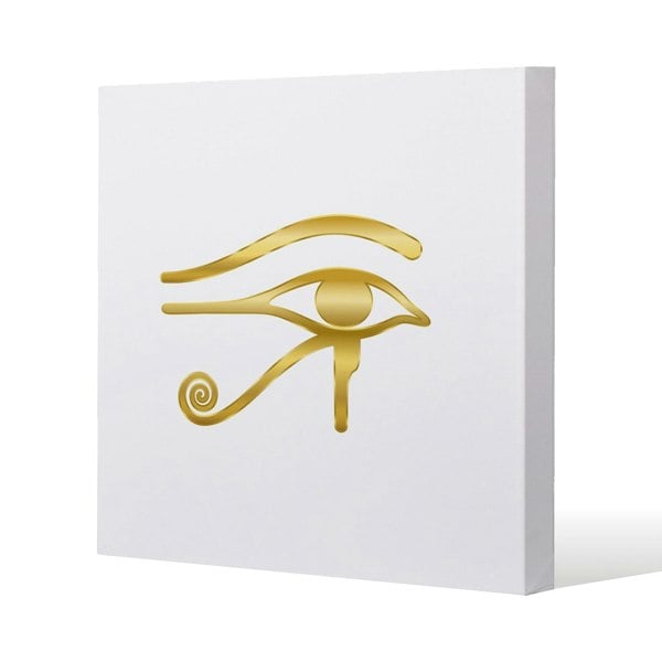 Benjamin Tate Design Eye Of Horus Slim Style Canvas Print  30x30cm , 15mm Slim Real wood.