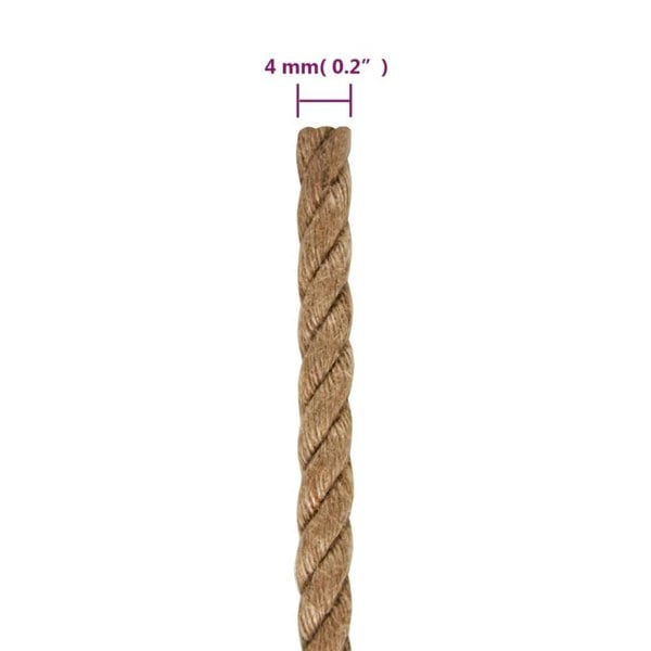 Berkfield Jute Rope 100 m Long 4 mm Thick