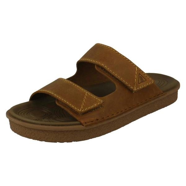 Clarks Mens Clarks Hook and Loop Straps Casual Summer Sandals Litton Strap