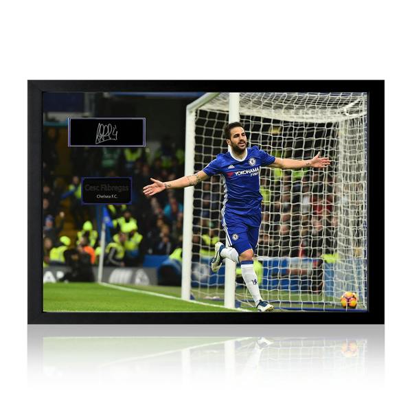 Cesc Fàbregas Signed Chelsea Plaque Iconic Frame