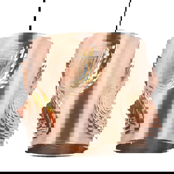 Antique Copper Metal Easy Fit Pendant Lamp Shade with Laser Cut Leaves Image 1