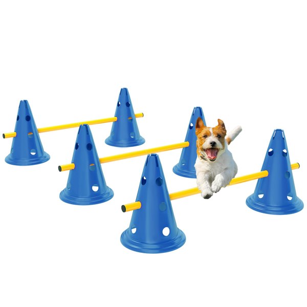 thumbnail image 2 of PawHut 4-Piece Dog Agility Training Set – Adjustable Hurdles, Water Spray Tube, Whistle & Carry Bag 2 of 14