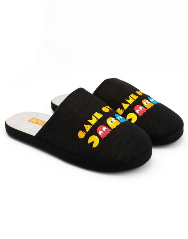 Pacman Mens Black Mule Slippers [dis]