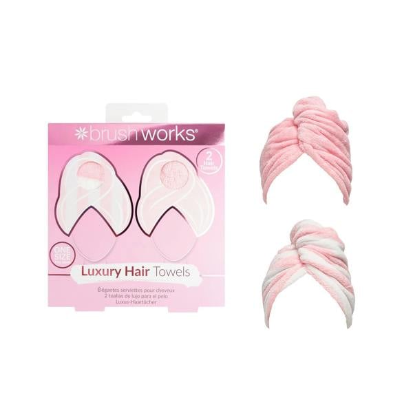 Brushworks Luxury Hair Towels - 2 Pack