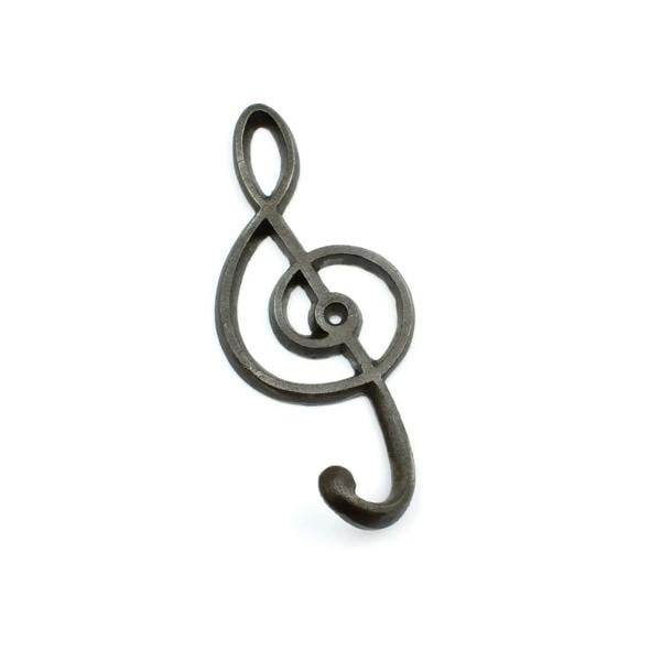 Antique Cast Iron Musical Treble Clef Coat Hook
