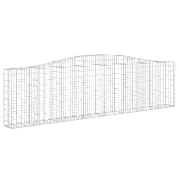 Berkfield Arched Gabion Baskets 2 pcs 400x30x100/120 cm Galvanised Iron