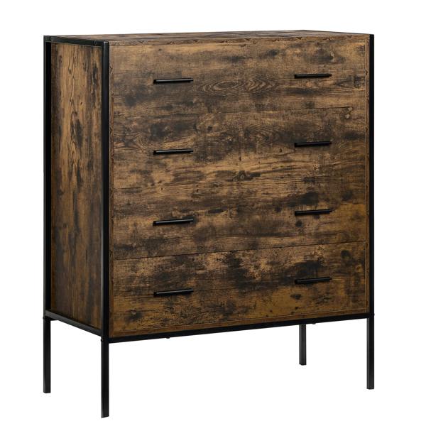 Vida Designs Brooklyn 4 Drawer Chest, Dark Wood