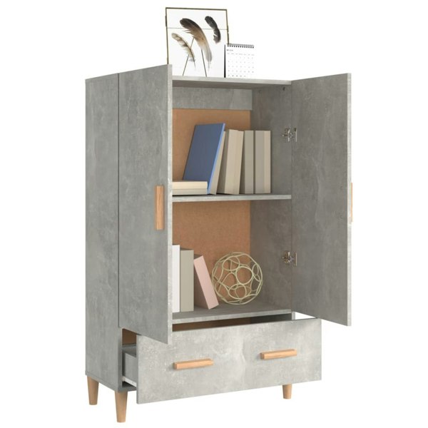 Berkfield Highboard Concrete Grey 70x31x115 cm Engineered Wood