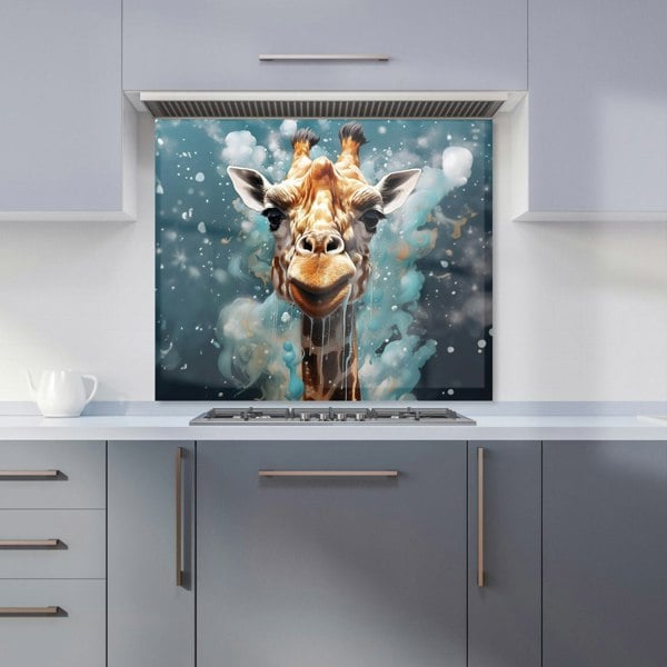 Warren Reed - Designer Splashart Giraffe Face Kitchen Splashback