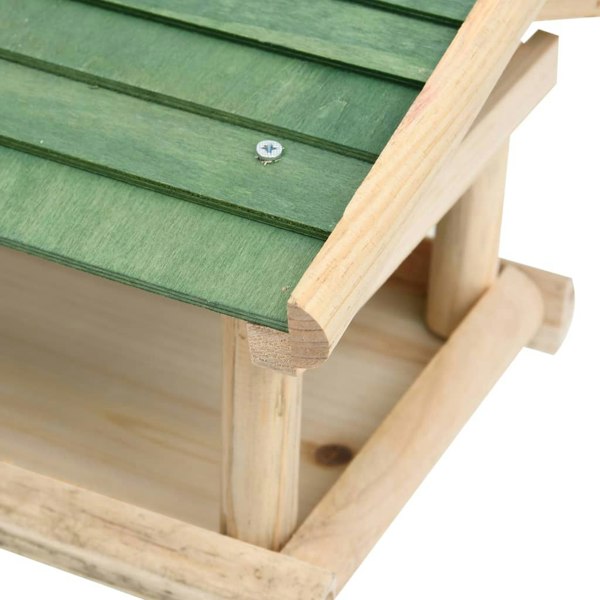 Berkfield Bird Feeder Solid Wood 35x29.5x21 cm