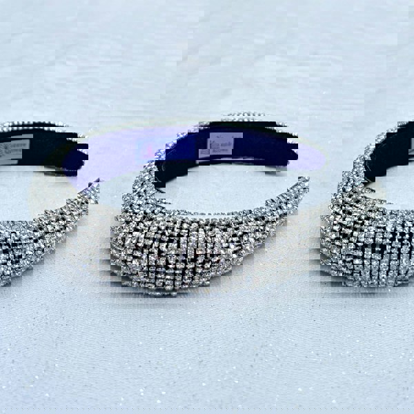 Silver Headband Statement Hair Band Crystal Headband Diamante