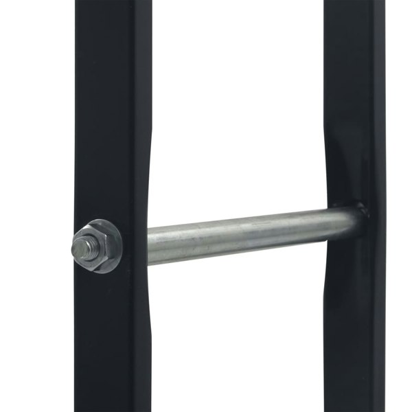Berkfield Firewood Rack Black 100x25x100 cm Steel